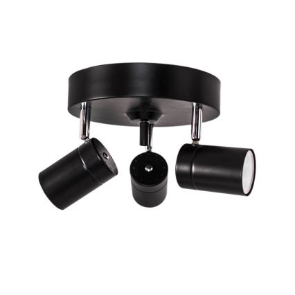 ByRydens - Kohdevalo CORRECT 3xGU10/7W/230V musta halkaisija 20 cm