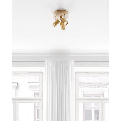 ByRydens - CORRECT-kohdevalaisin 3xGU10/7W/230V, kultainen, Ø 20 cm