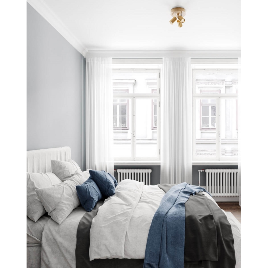 ByRydens - CORRECT-kohdevalaisin 3xGU10/7W/230V, kultainen, Ø 20 cm