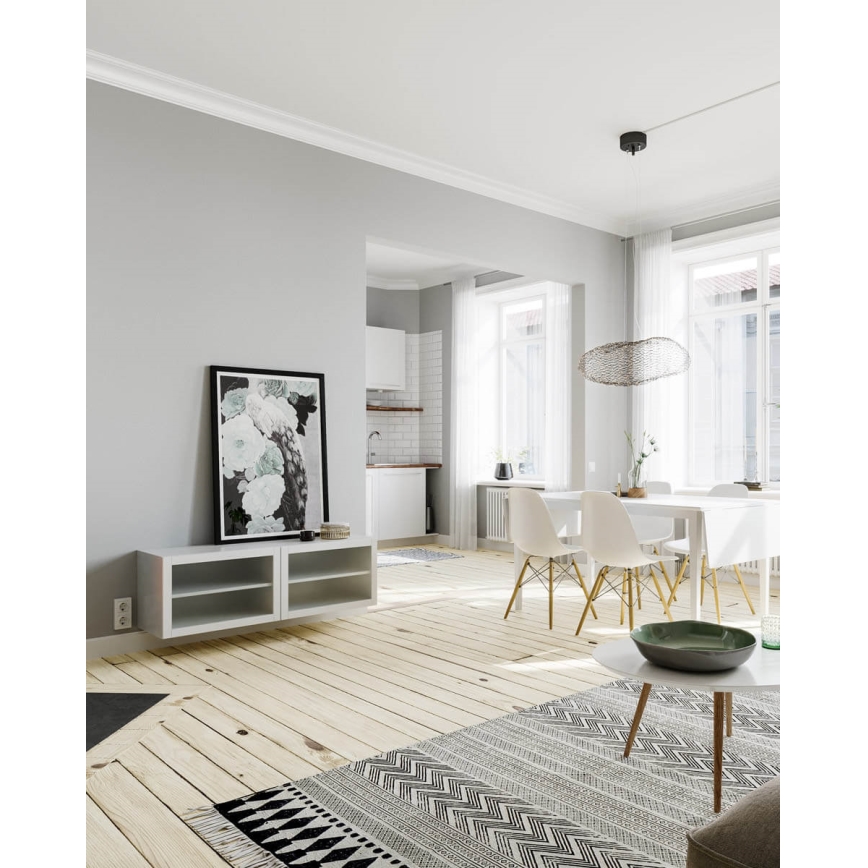 ByRydens - LED-kattokruunu johdossa HAYDEN LED/15W/230V musta