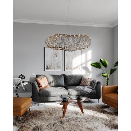 ByRydens - LED-kattokruunu johdossa HAYDEN LED/20W/230V musta