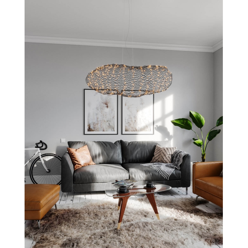 ByRydens - LED-kattokruunu johdossa HAYDEN LED/20W/230V musta