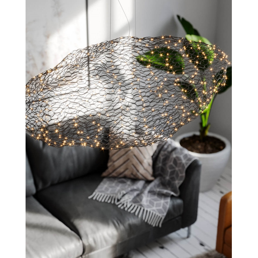 ByRydens - LED-kattokruunu johdossa HAYDEN LED/20W/230V musta