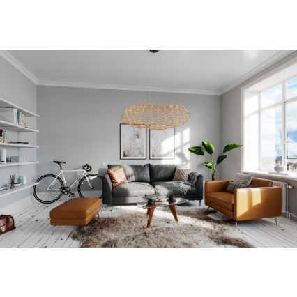 ByRydens - LED-kattokruunu johdossa HAYDEN LED/20W/230V kulta