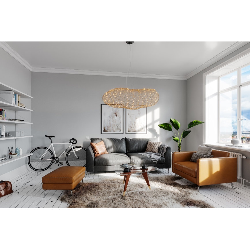 ByRydens - LED-kattokruunu johdossa HAYDEN LED/20W/230V kulta