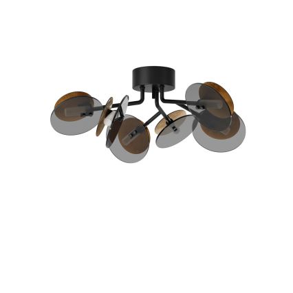 ByRydens - Kiinteä kattokruunu TURNO 6xG9/4W/230V kulta/musta