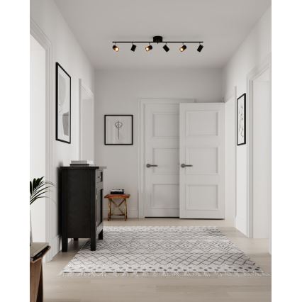 ByRydens - Kohdevalo CORRECT 6xGU10/7W/230V musta halkaisija 30 cm