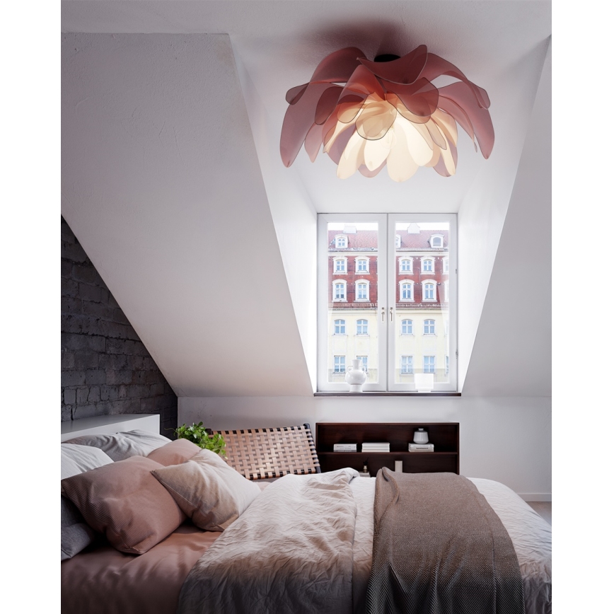 ByRydens - Pintakiinnitteinen kattovalaisin LOU LOU 1xE27/8W/230V vaaleanpunainen