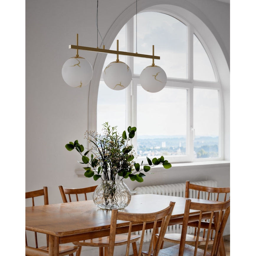 ByRydens - Vaijerilla varustettu BELLAGIO-riippuvalaisin 3xE27/8W/230V