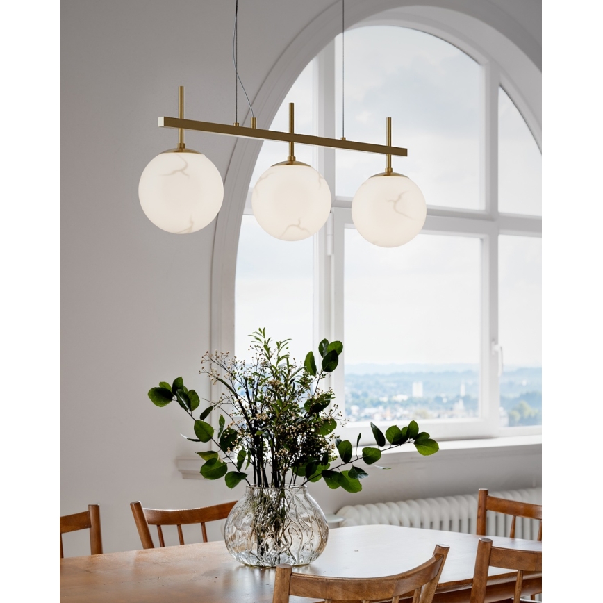 ByRydens - Vaijerilla varustettu BELLAGIO-riippuvalaisin 3xE27/8W/230V