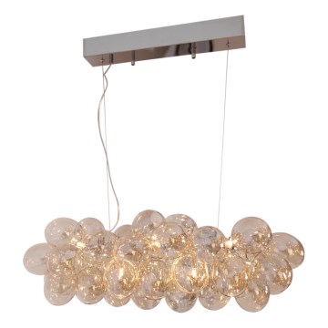 ByRydens - Kattokruunu johdossa GROSS BAR 8xG9/4W/230V savuinen/ruskea