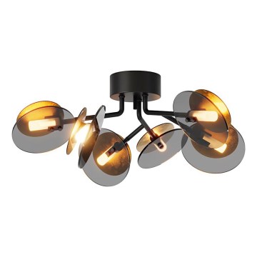 ByRydens - Kiinteä kattokruunu TURNO 6xG9/4W/230V kulta/musta