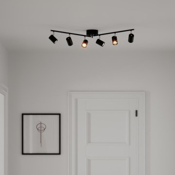 ByRydens - Kohdevalo CORRECT 6xGU10/7W/230V musta halkaisija 30 cm