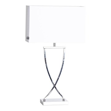 ByRydens - Pöytälamppu OMEGA 1xE27/5W/230V valkoinen/kiiltävä kromi