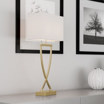 ByRydens - Pöytävalaisin OMEGA 1xE27/5W/230V valkoinen/kulta