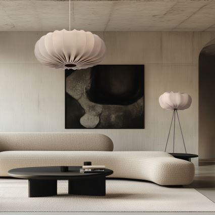 CAFEE-riippuvalaisin johdolla 1xE27/40W/230V, halkaisija 66 cm, beige