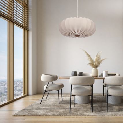 CAFEE-riippuvalaisin johdolla 1xE27/40W/230V, halkaisija 66 cm, beige