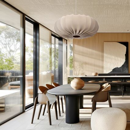 CAFEE-riippuvalaisin johdolla 1xE27/40W/230V, halkaisija 66 cm, beige