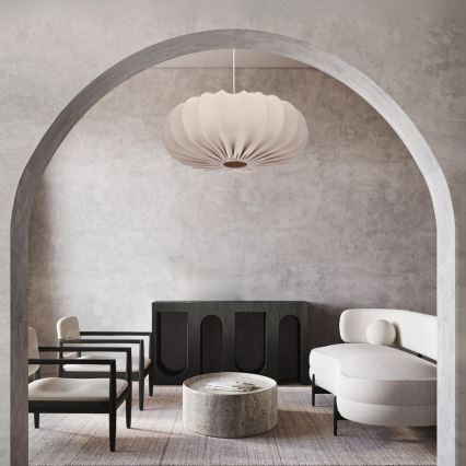 CAFEE-riippuvalaisin johdolla 1xE27/40W/230V, halkaisija 66 cm, beige