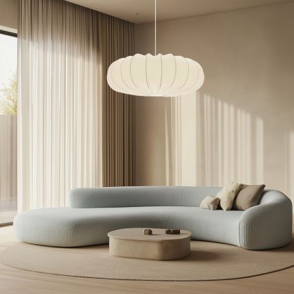 CAFEE-riippuvalaisin johdolla 1xE27/40W/230V, halkaisija 66 cm, valkoinen