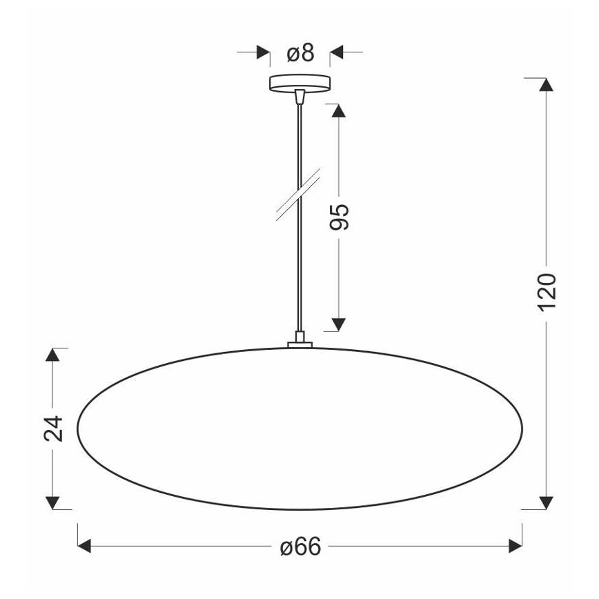 CAFEE-riippuvalaisin johdolla 1xE27/40W/230V, halkaisija 66 cm, valkoinen