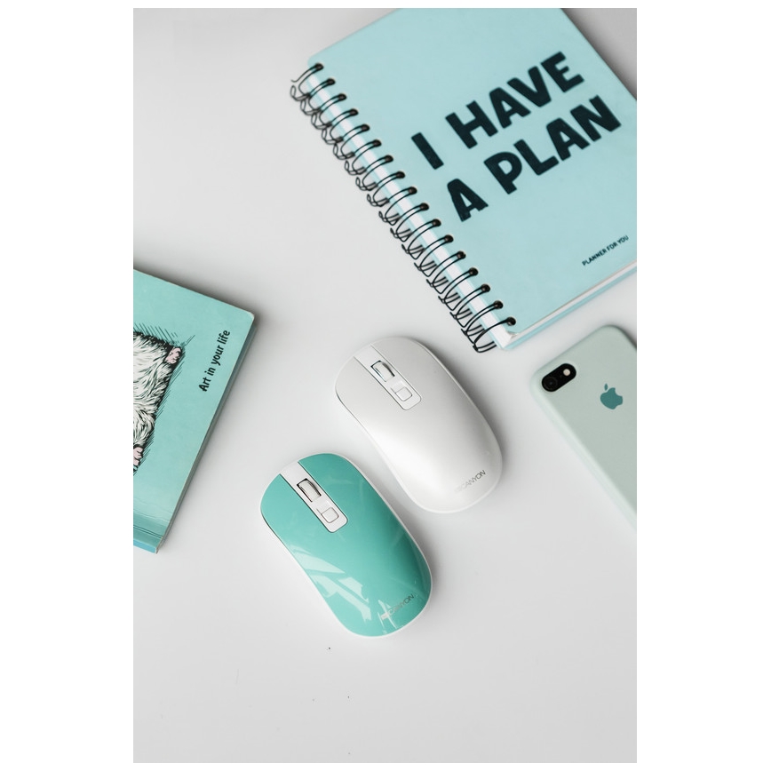 Canyon - Langaton hiiri 800/1200/1600 DPI valkoinen