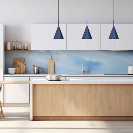 CAPITAL-riippuvalaisin johdolla 1xGX53/15W/230V, Ø 17 cm, sininen