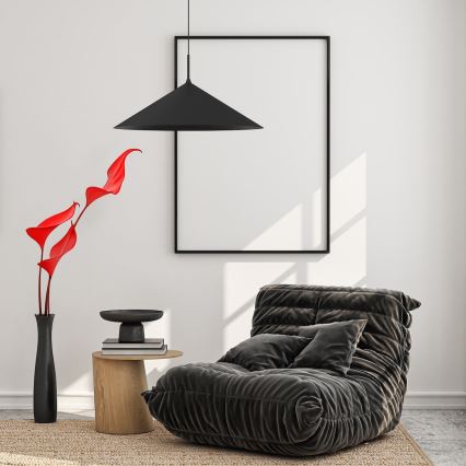 CAPITAL-riippuvalaisin johdolla 1xGX53/15W/230V, Ø 60 cm, musta