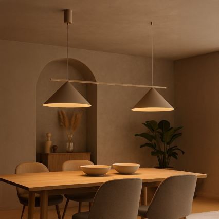 CAPITAL-riippuvalaisin johdolla 2xGX53/15W/230V beige