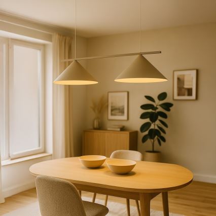 CAPITAL-riippuvalaisin johdolla 2xGX53/15W/230V beige