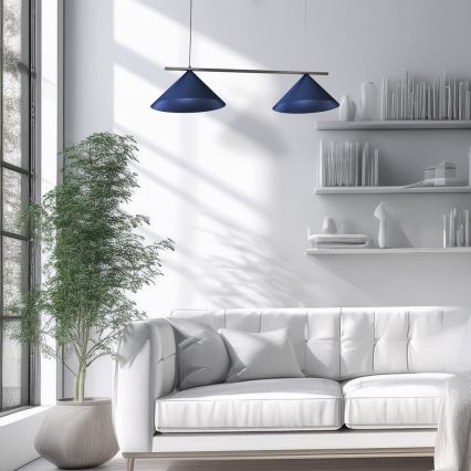 CAPITAL-riippuvalaisin kaapelilla 2xGX53/15W/230V, sininen