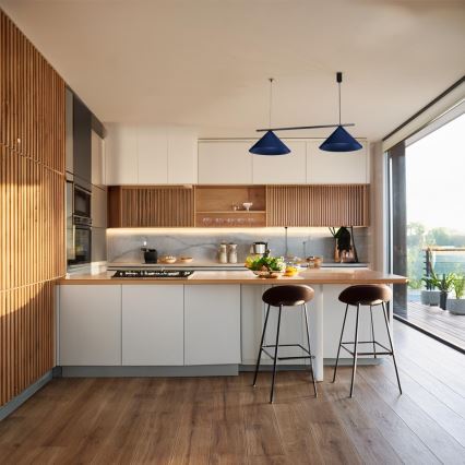 CAPITAL-riippuvalaisin kaapelilla 2xGX53/15W/230V, sininen