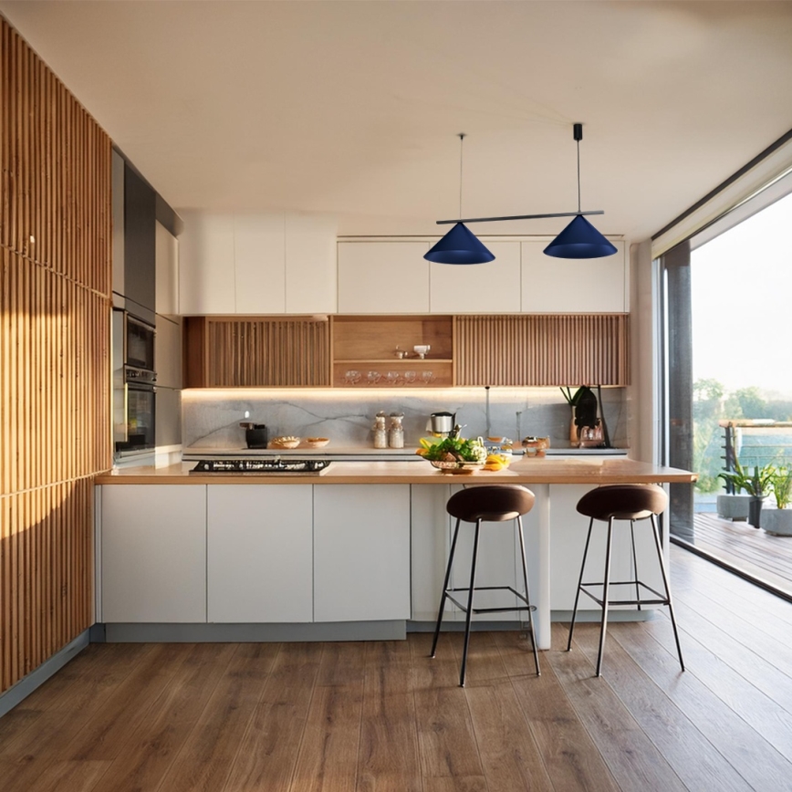 CAPITAL-riippuvalaisin kaapelilla 2xGX53/15W/230V, sininen