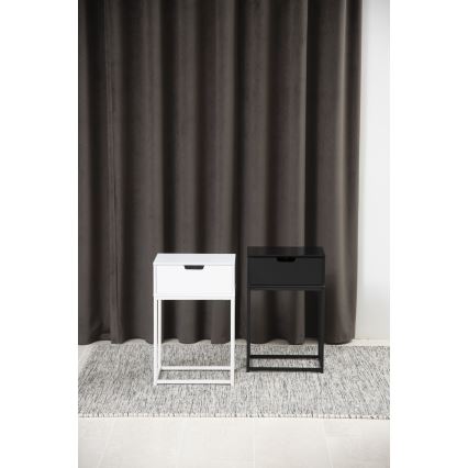 CARLY-yöpöytä, antrasiitti