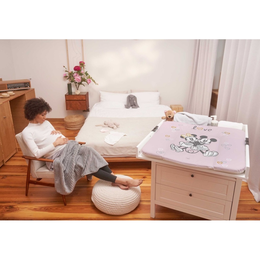 CebaBaby - Hoitomatto kolmion muotoinen DISNEY 75x72 cm pinkki