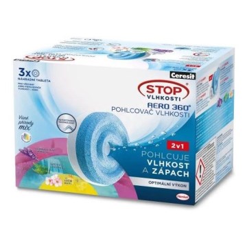 Ceresit - AERO 360° 2-in-1 ilmankuivaimen tabletit, 3 x 450 g trio-pakkaus