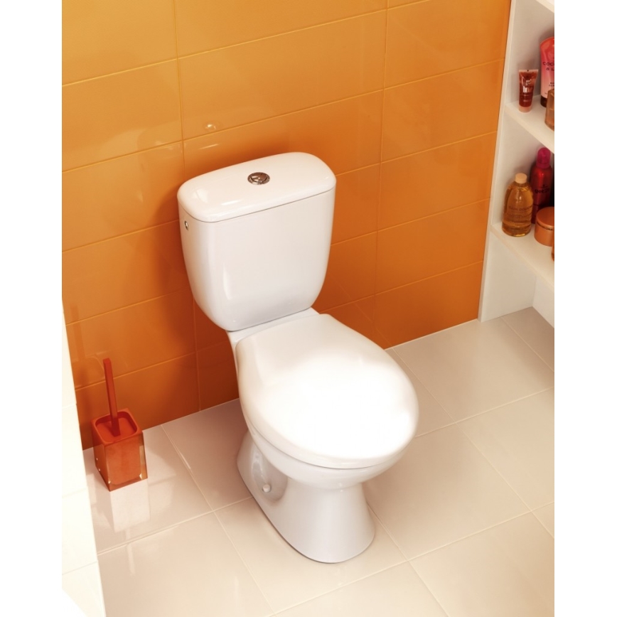 Cersanit K08-029 - Lattiakiinnitteinen WC-istuin PRESIDENT-istuinkannella, keramiikka/valkoinen