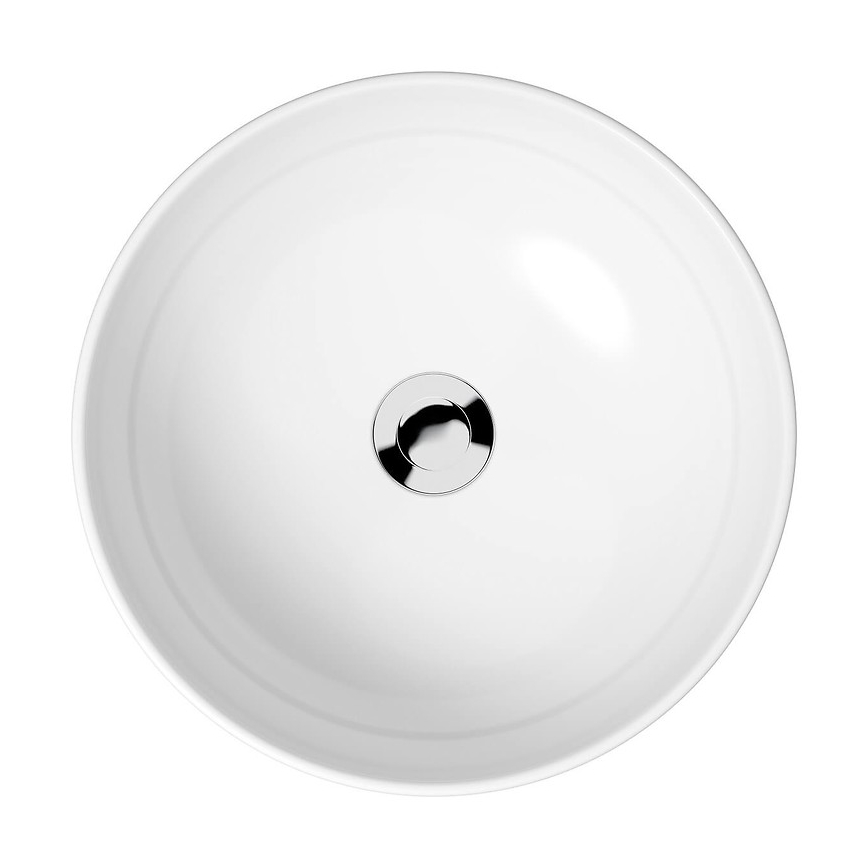 Cersanit K116-048 - MODUO tasoon asennettava pesuallas halkaisija 40 cm keramiikka/kiiltävä valkoinen