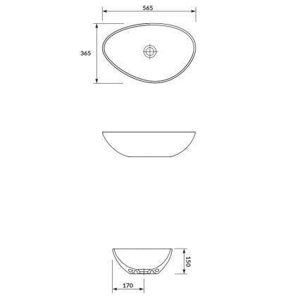 Cersanit K116-052 - MODUO 36,5x56,5 cm tasoon asennettava pesuallas, keramiikka/kiiltävä valkoinen