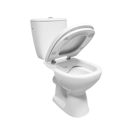 Cersanit K667-052 - lattiakiinnitteinen WC-istuin ARTECO-istuinkannella, keraaminen/valkoinen