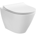 Cersanit K701-104 - Seinään asennettava WC-istuin CITY OVAL istuinkannella, keramiikka/valkoinen