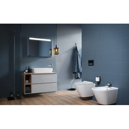 Cersanit K701-104 - Seinään asennettava WC-istuin CITY OVAL istuinkannella, keramiikka/valkoinen