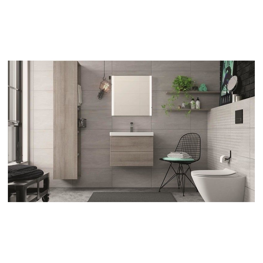 Cersanit K701-104 - Seinään asennettava WC-istuin CITY OVAL istuinkannella, keramiikka/valkoinen