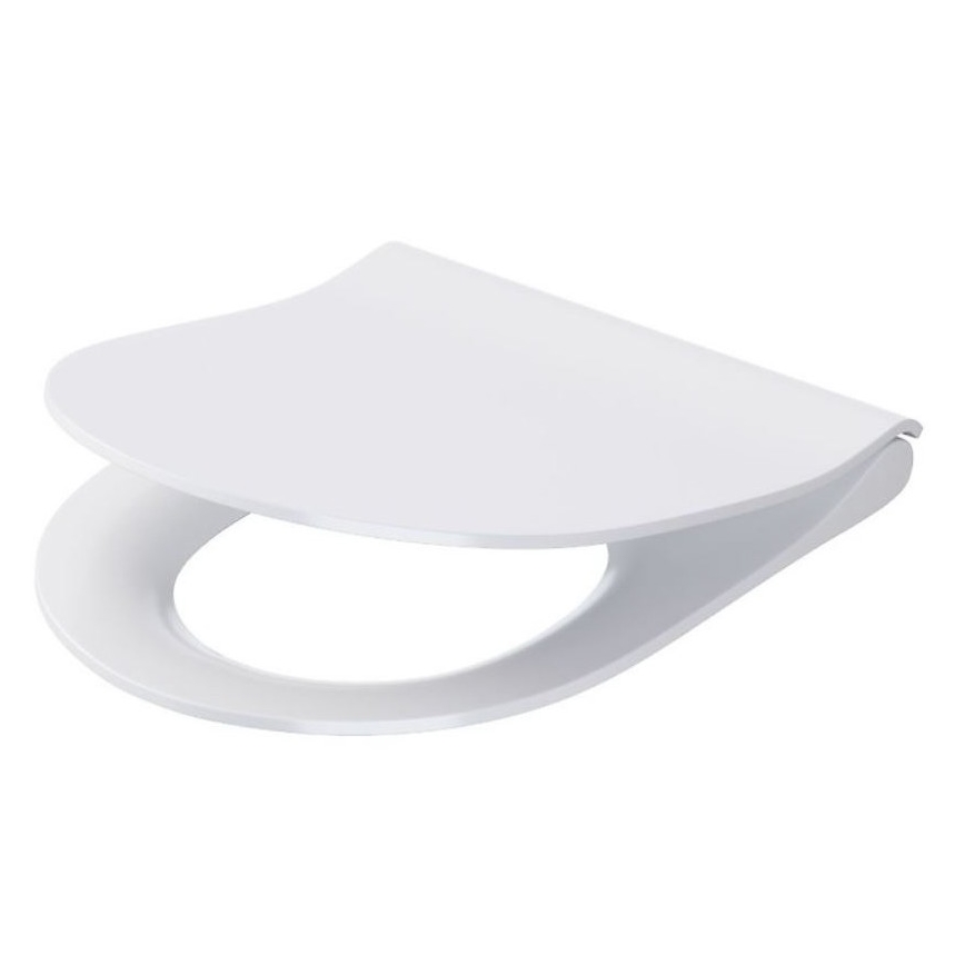Cersanit K701-104 - Seinään asennettava WC-istuin CITY OVAL istuinkannella, keramiikka/valkoinen