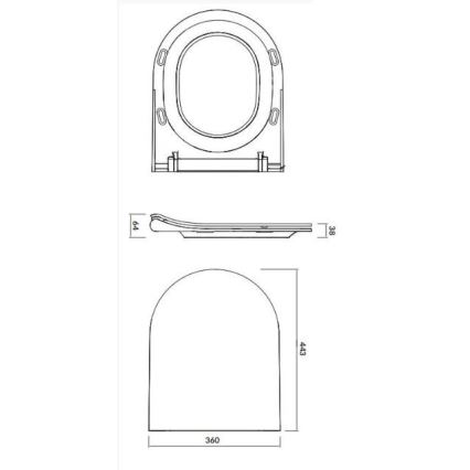 Cersanit K98-0146 - WC-istuimen kansi CITY OVAL SoftClose valkoinen