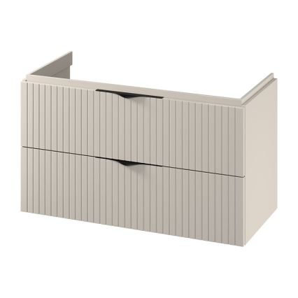 Cersanit S1015-013 - Seinälle asennettava kylpyhuoneen allaskaappi TIRSO 100x55x45 cm beige
