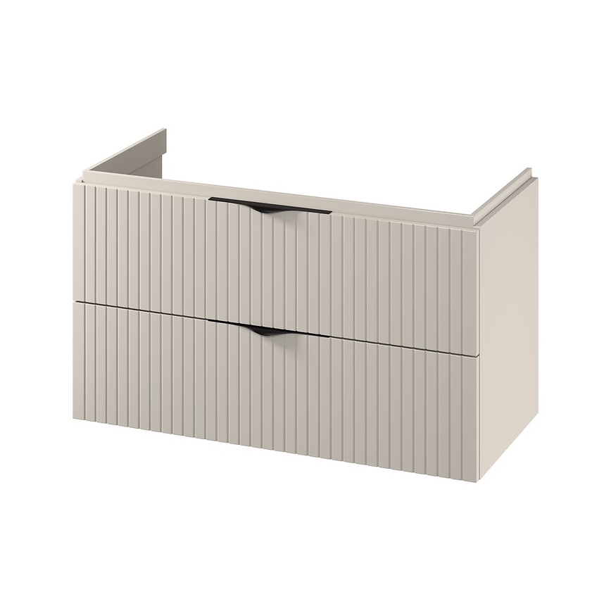 Cersanit S1015-013 - Seinälle asennettava kylpyhuoneen allaskaappi TIRSO 100x55x45 cm beige