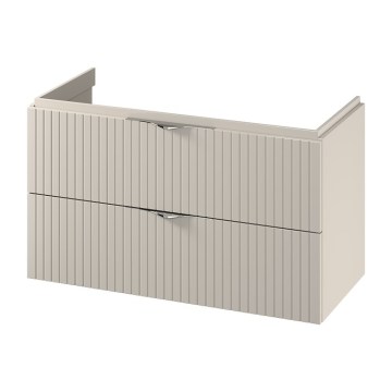 Cersanit S1015-013 - Seinälle asennettava kylpyhuoneen allaskaappi TIRSO 100x55x45 cm beige