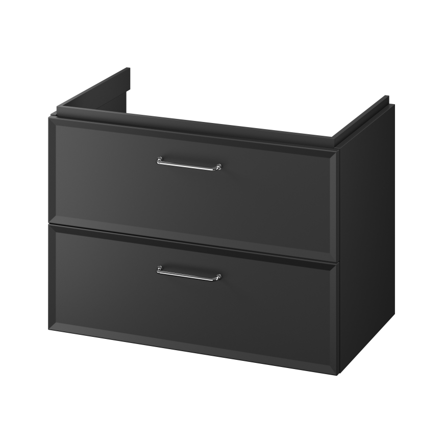 Cersanit S1017-003 - Seinään kiinnitettävä kylpyhuoneen allaskaappi MILLE 80x45 cm musta