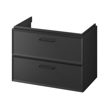 Cersanit S1017-003 - Seinään kiinnitettävä kylpyhuoneen allaskaappi MILLE 80x45 cm musta